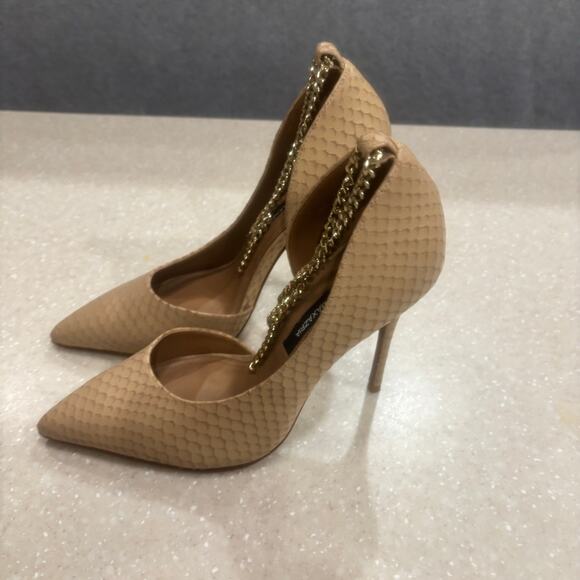 BCBGMAXAZRIA Nexxa Women's Size 6 Almond Snake Print Carrano Dress Pump Heels - Picture 3 of 11